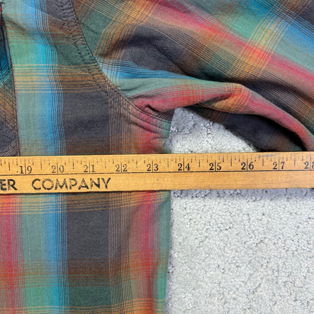 Prana Flannel Shirt Mens Large Plaid Organic Cotton Waffle Lined Shacket Asylum - Picture 14 of 16